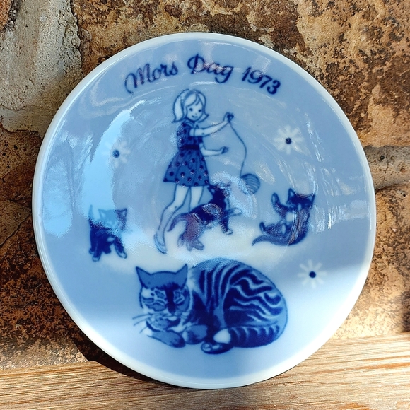 1973 Porsgrund Mors Dag Mother's Day Plate Norway - Picture 2 of 5